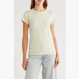 rag & bone Summer Leaf Tee Green Multi NWT XS S L Cotton Lyocell Jersey